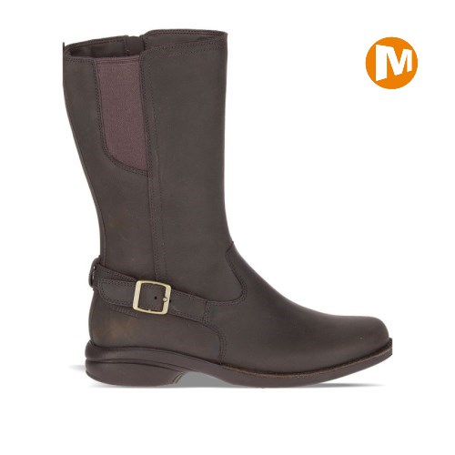 Merrell Andover Peak Waterproof Winterstiefel Damen Schokolade [DE-OKCLD]